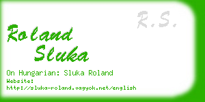 roland sluka business card